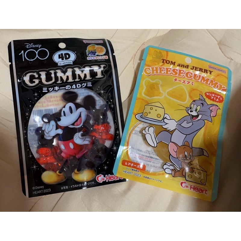 日本 迪士尼 米奇/湯姆貓與傑利鼠 4D造型軟糖