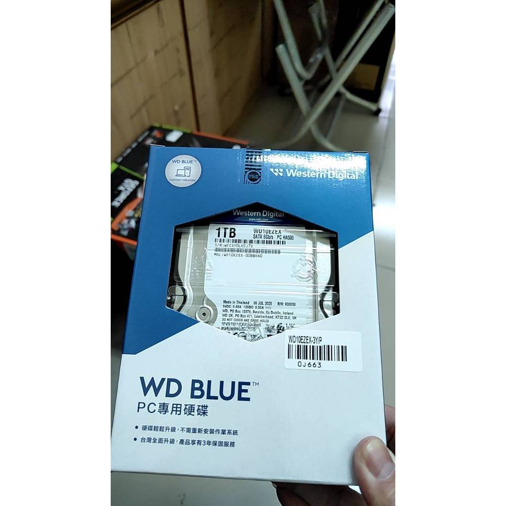 【King 3C】售 全新 WD 3.5吋 藍標 1TB 原廠保固 3年