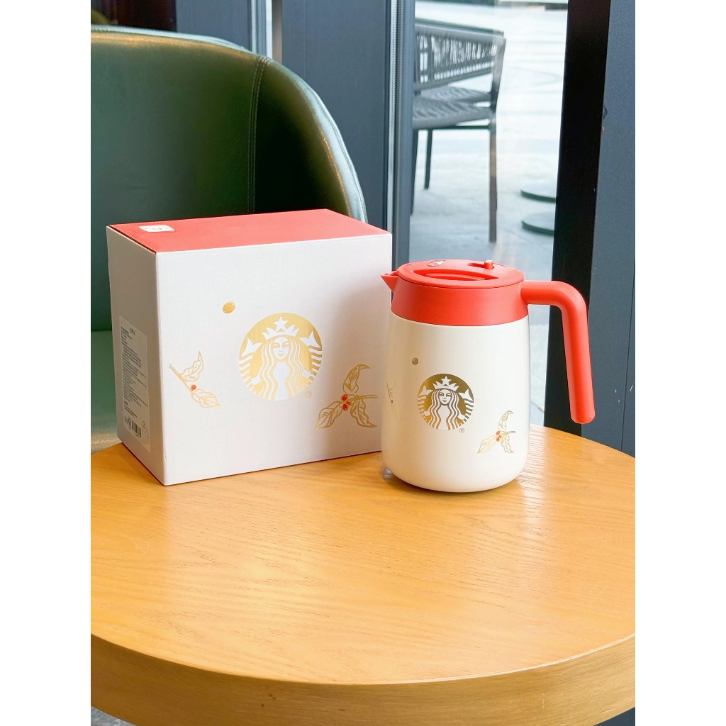 Starbucks官方正品！星巴克杯子2024新年龍年1000ml萌趣不銹鋼保溫壺保溫杯咖啡杯果汁珍奶茶奶昔茶水杯