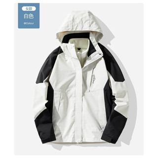 木林森沖風衣女三合一可拆卸戶外加厚冬季新款防水外套棉衣棉服女