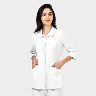 paqqo 女護理師/護士服｜抗靜電輕便襯衫領七分袖上衣-TE系列(5色) MIT臺灣製造 診所醫院工作服【超取免運 】