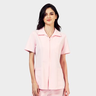 paqqo 女護理師/護士服｜舒適透氣V領短袖上衣-CA系列(2色) MIT臺灣製造 診所醫院工作服 【超取免運 】