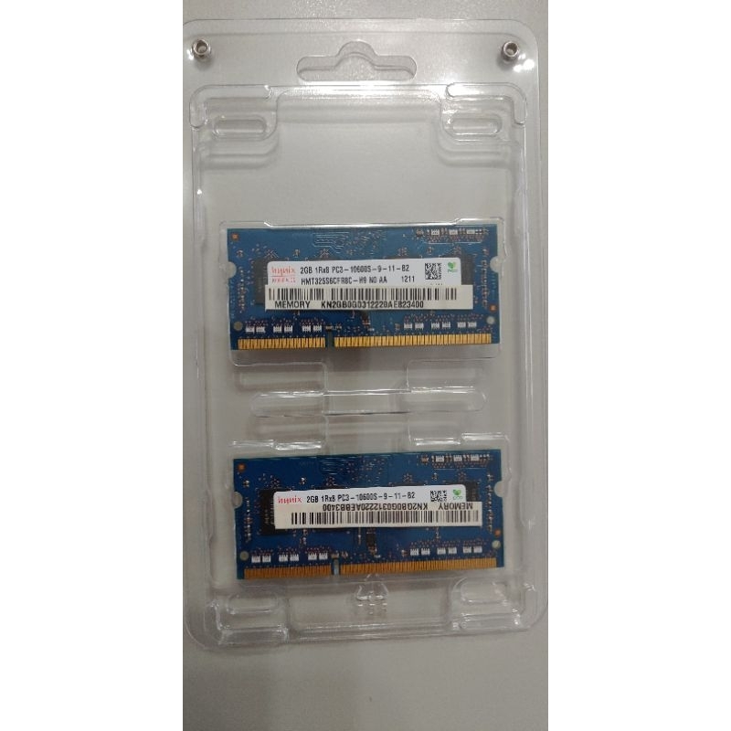 筆記型電腦升級換下的DDR3-1333/2GB記憶體共2支，測試與運行結果都正常（2支一起賣）