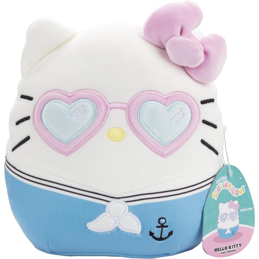 預購8吋❤️正版❤️ 美國 Squishmallows Hello Kitty 兒童 娃娃抱枕玩偶