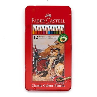 德國進口 Faber-Castell輝柏 油性彩色鉛筆12色鐵盒裝(115844)