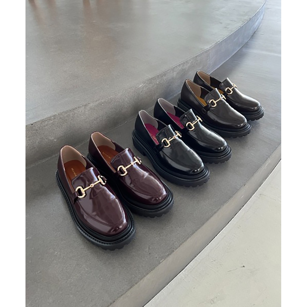 ORiental TRaffic 經典釦飾皮革厚底樂福鞋 (日本OR女鞋 31391)