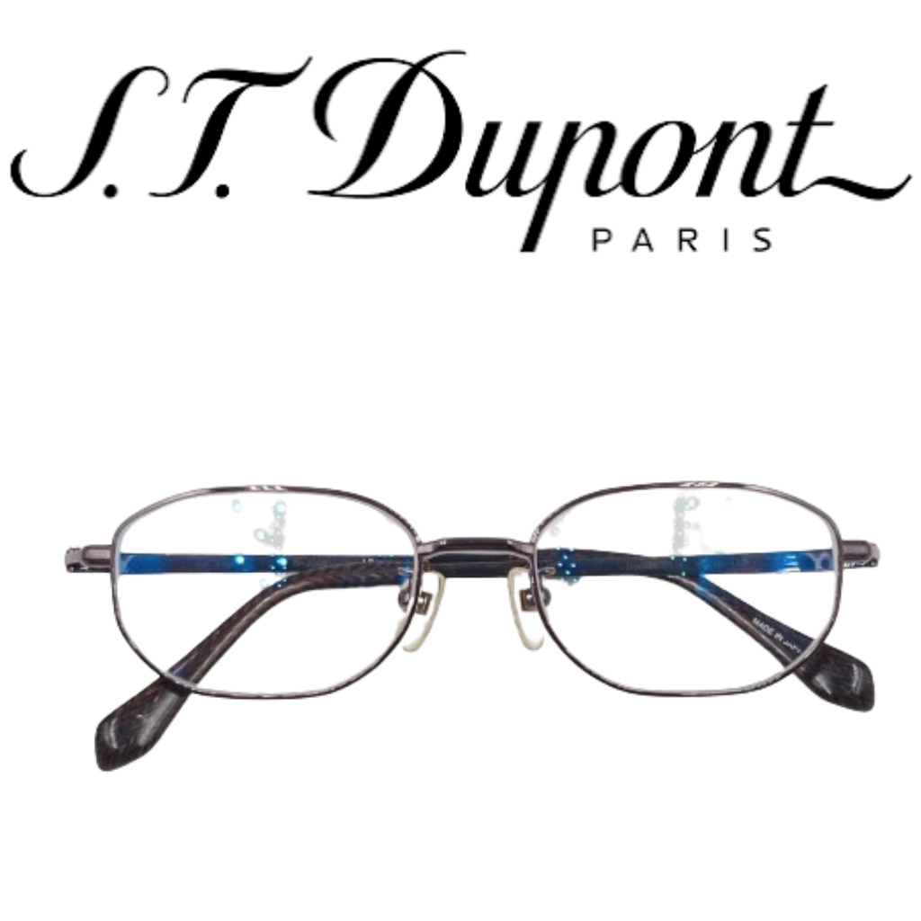 【皮老闆】 二手真品 法國精品 ST Dupont 鈦金屬 鏡框 47