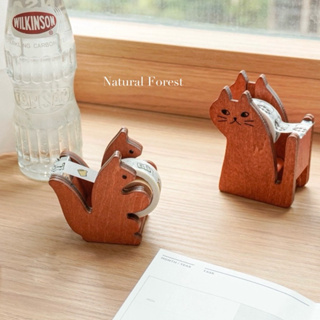 Natural Forest｜木質森林動物造型膠帶台 膠帶切割器 紙膠帶架
