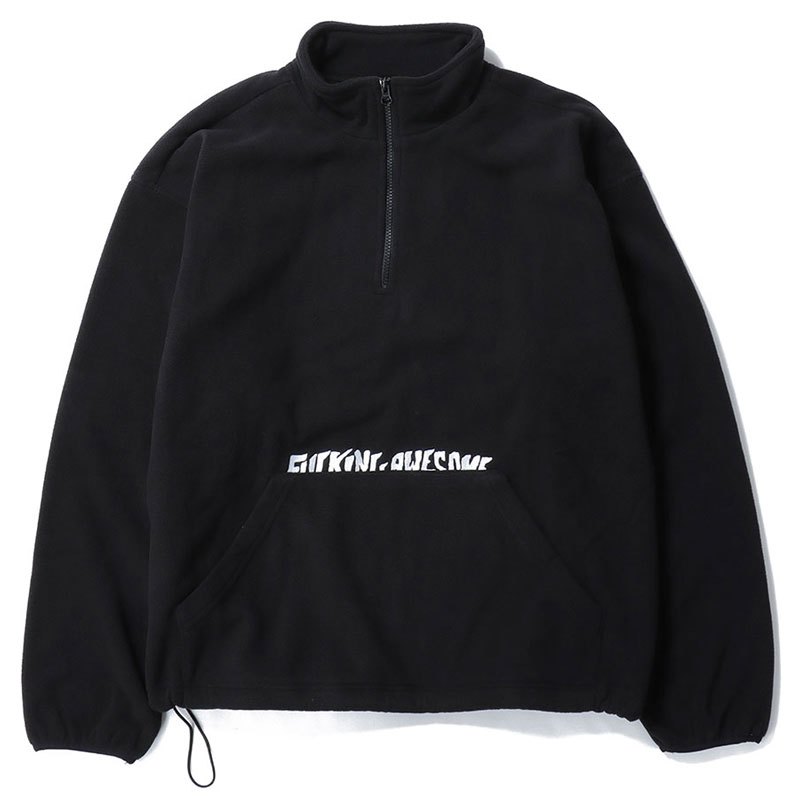 FUCKING AWESOME A30700 1/4 ZIP POLAR FLEECE 搖粒絨 半拉鍊 外套 (黑色)