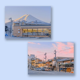 「臺灣售後」EVERSHINE裝飾畫｜富士山 日本街景 漫畫風 甜美小清新 日式｜掛畫無框畫擺畫落地畫潮流藝術壁畫