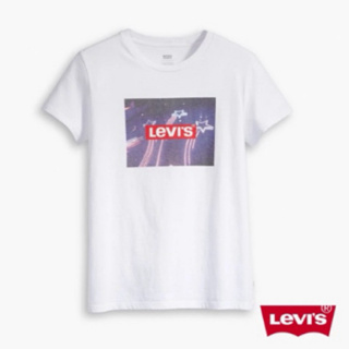 二手 - Levis 短袖T恤 / 翻玩夏日Logo T / 街頭霓虹燈 女款