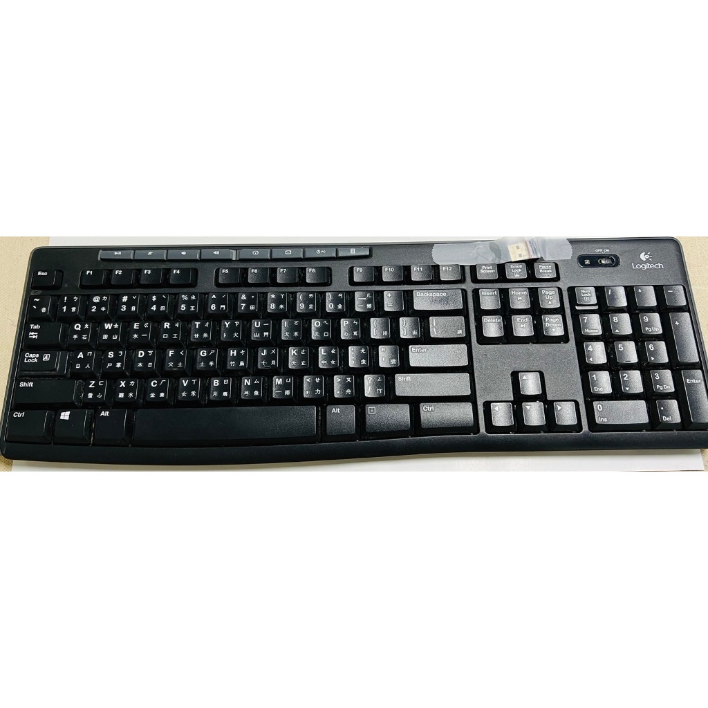 隨便賣 Logitech 羅技 K270 無線鍵盤 K270 2.4GHz 中文版 全黑 鍵盤 有注音