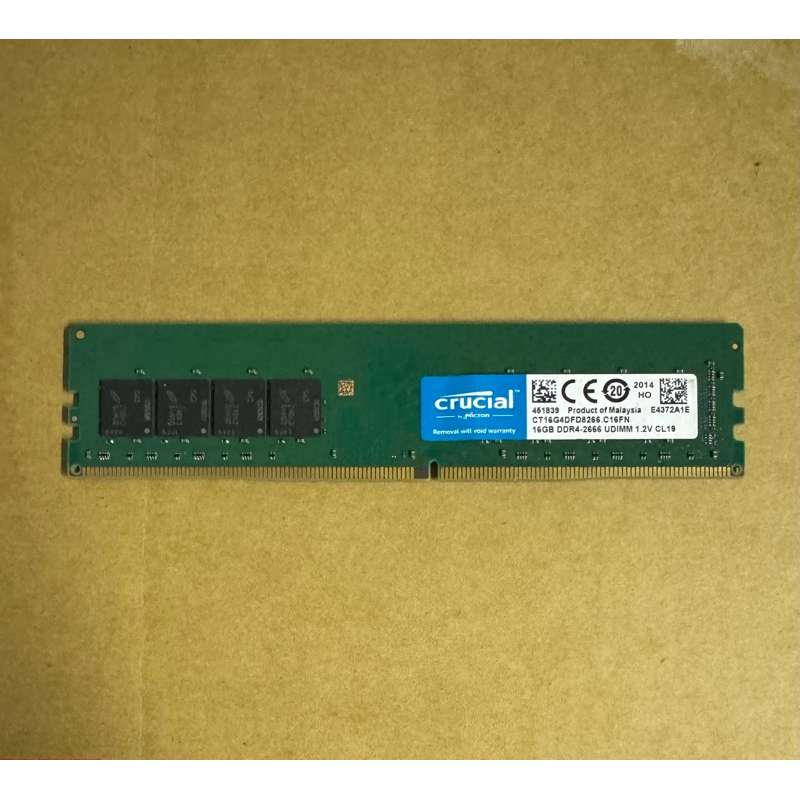 美光 DDR4 2666 16G 單面 雙面 記憶體  CT16G4DFS8266 CT16G4DFD8266