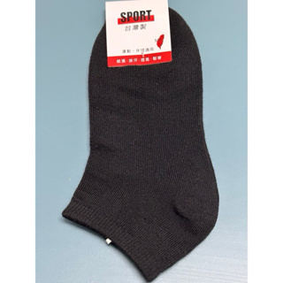 黑色短襪 一雙 裸襪棉襪 吸濕 排汗 尺寸 20-26cm