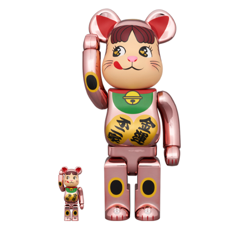 Be@rbrick PEKO 桃金色金運不二家 400% 100%