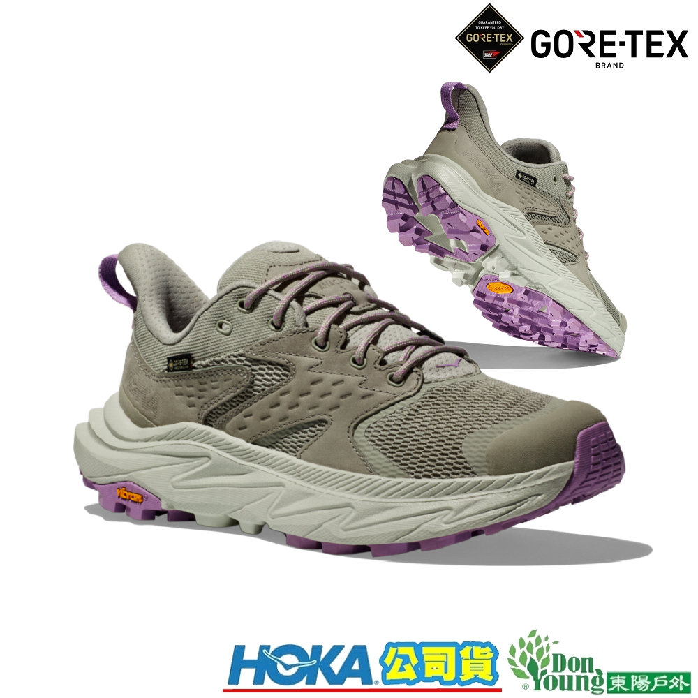 【HOKA 】1142830BYCL女款 Anacapa 2 Low GTX 防水登山鞋 灰綠/青瓷