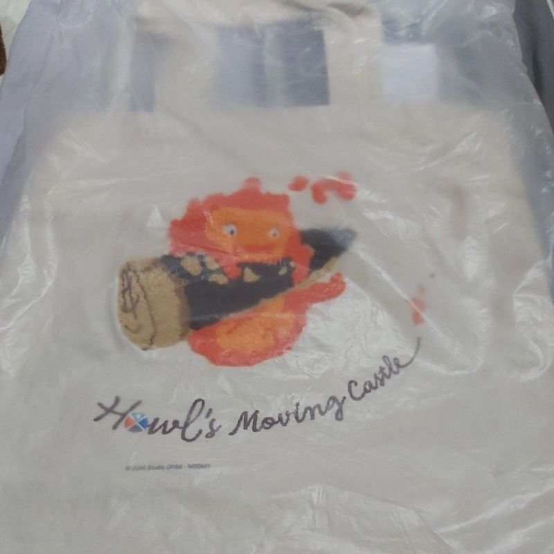 全新 日本帶回 宮崎駿 卡西法 刺繡 帆布袋 托特包 霍爾的移動城堡 橡子共和國