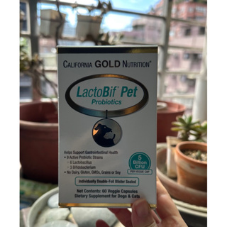 CGN 寵物益生菌 60顆 LactoBif California gold nutrition 貓 狗