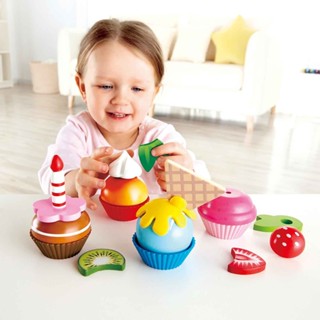 ★童心園【Hape】美味杯子蛋糕 扮家家酒必備 杯子蛋糕 木製玩具 托育/託嬰/幼兒園