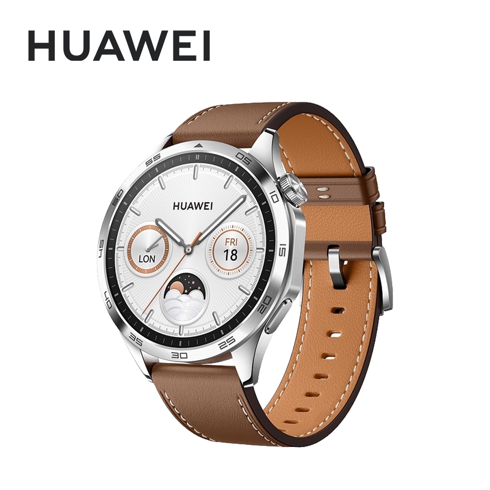 HUAWEI 華為 Watch GT4 46mm 1.43吋GPS運動智能手錶 心率手錶 皮革錶帶