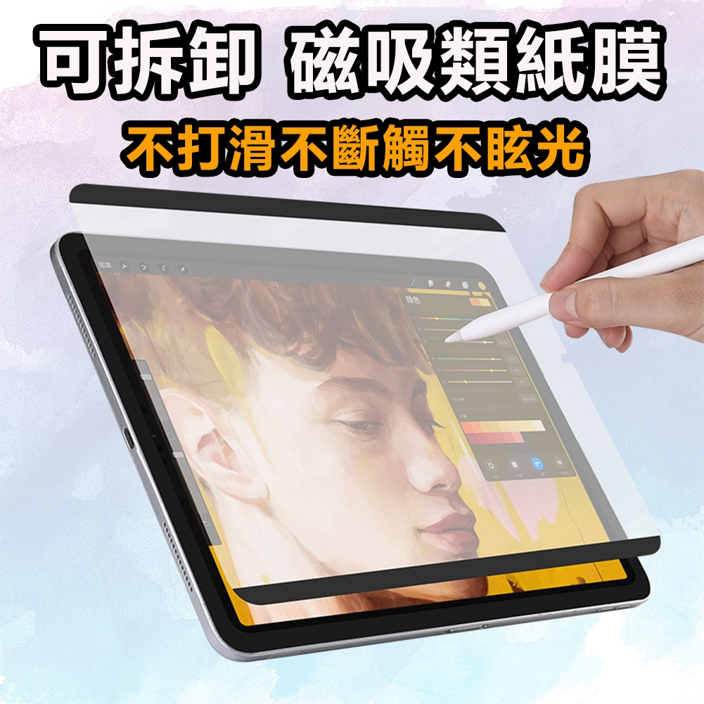 磁吸類紙膜 保護貼 手寫繪畫  適用於 iPad Air5 4 10 9 8 7 6 pro mini6 保護膜