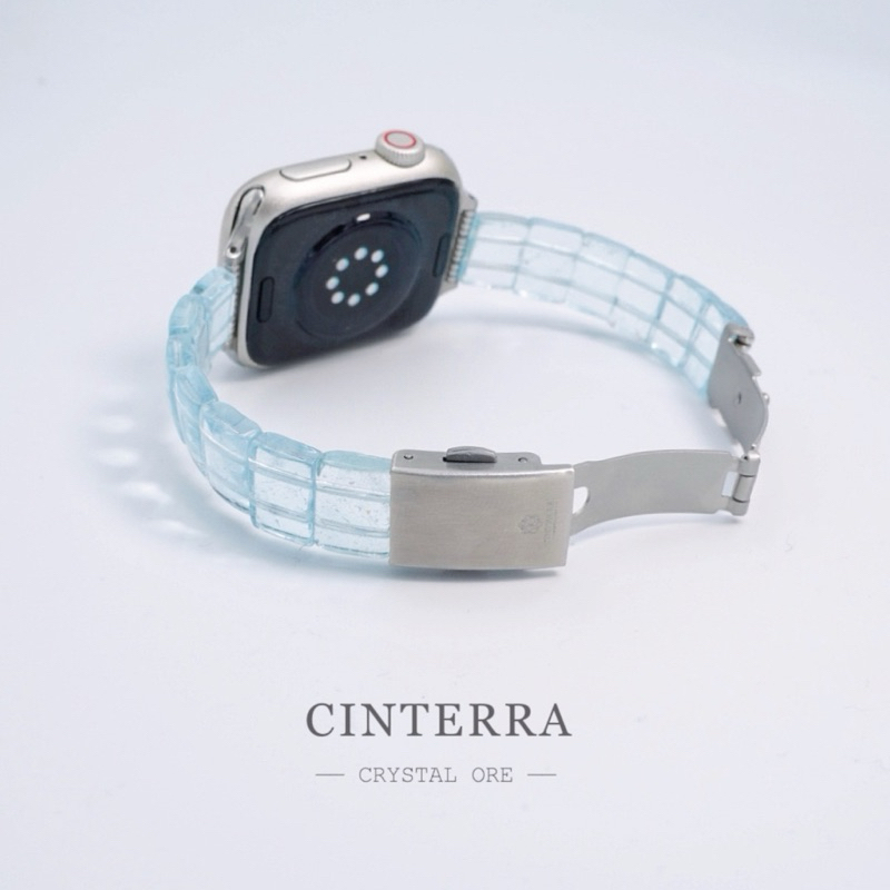 《Cinterra 地球緣礦》清徹藍空-拓帕石錶帶/拓帕石錶帶/水晶錶帶/礦石錶帶/避邪/溝通表達/托帕石