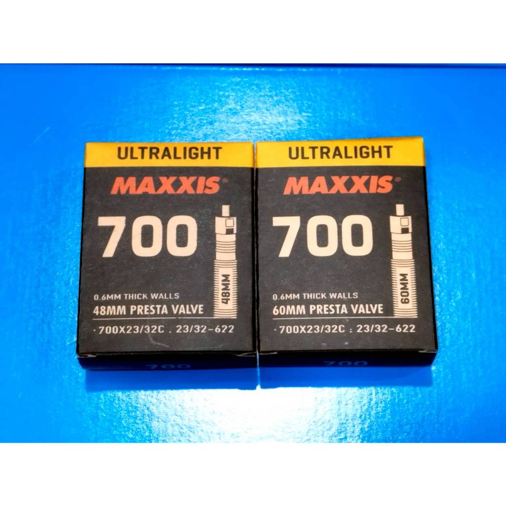 【單車元素】MAXXIS 輕量化內胎 700x23~32c 48/60mm 瑪吉斯 內胎 ultralight 法式