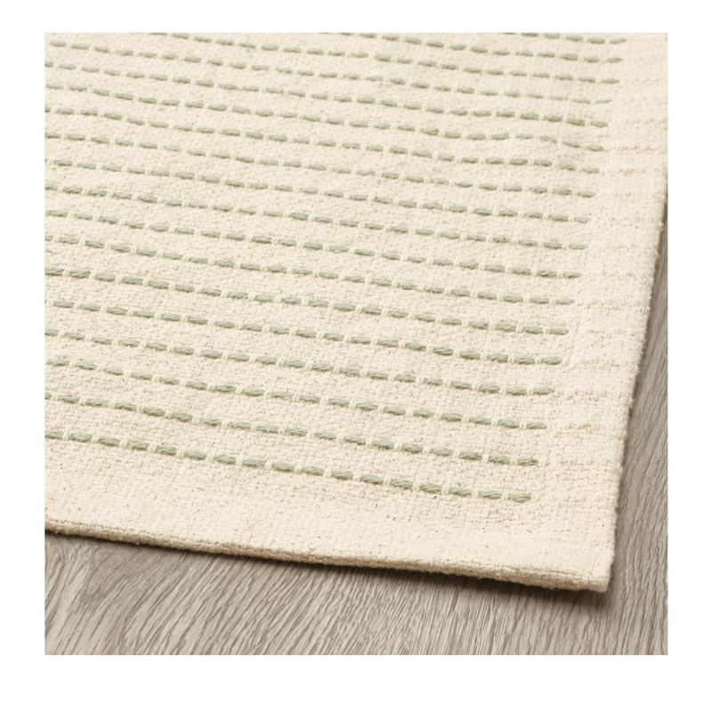 IKEA STARREKLINTE 宜家 居家 平織地毯 自然色/淺綠色 120X180 地墊 客廳民宿 陳設 地毯