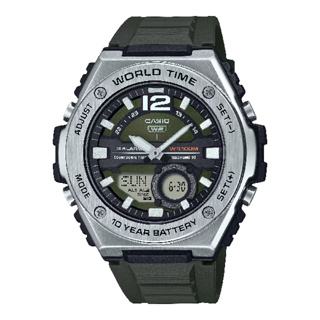 CASIO 卡西歐 MWQ-100-3AV 高雅氣質時尚潮流腕錶 綠面 50.6mm