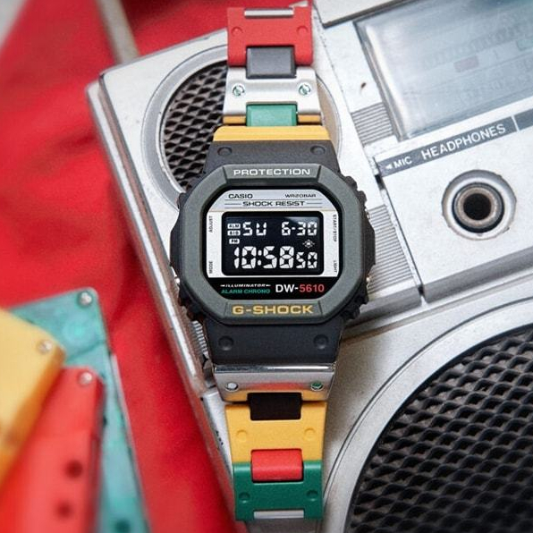 CASIO 卡西歐 G-SHOCK 樂高 復古懷舊錄音帶 手錶DW-5610MT-1