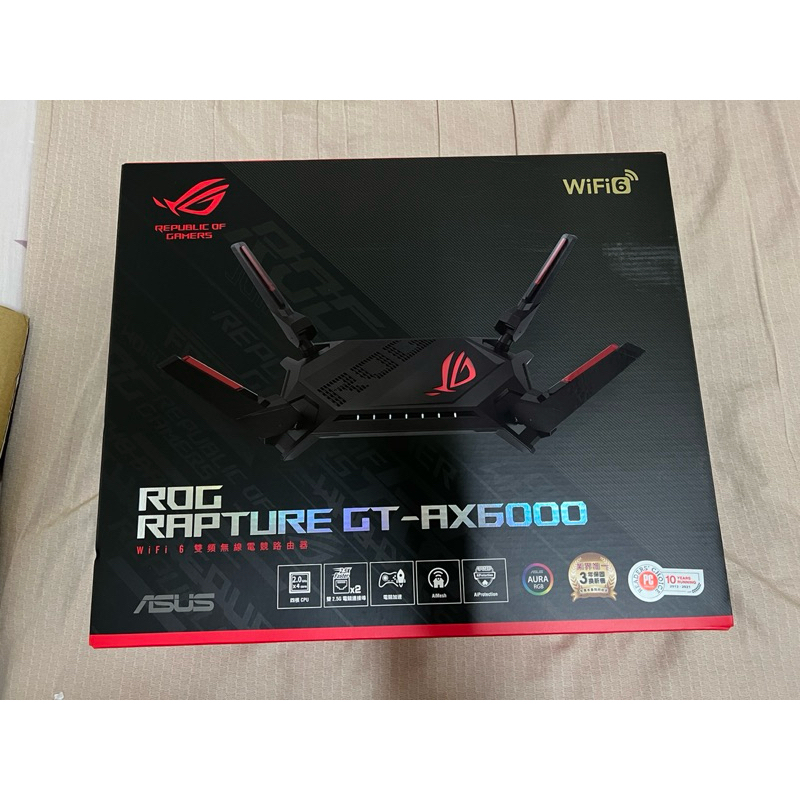 ASUS ROG Rapture GT-AX6000 雙頻電競無線路由器(★★★出清價．買到賺到★★★)