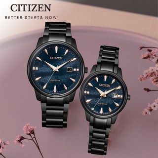 CITIZEN 星辰 PAIR系列 天川銀河 男女對錶 情侶手錶 時尚腕錶 BM7595-89L+EW2595-81L