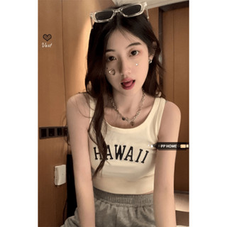 辣妹純欲修身~純欲美式小背心 吊帶 平口背心 無袖上衣 韓國衣服 y2k 背心 字母刺繡 胸墊背心 內搭背心 辣妹上衣
