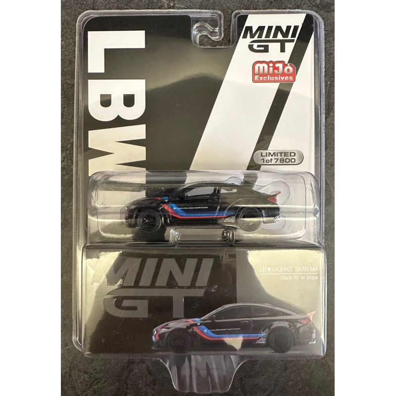 Mini Gt 306 BMW M4 Black W/ M Stripe LB WORKS LBWK 美國限定 吊卡版
