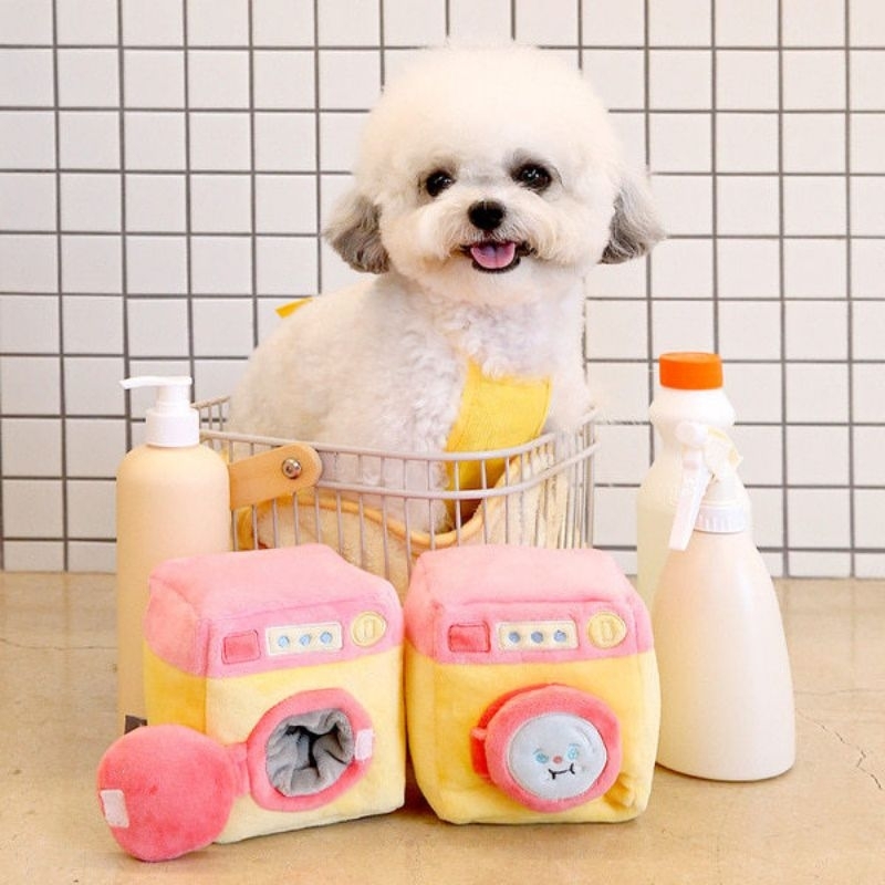 Ins韓風韓國寵物清潔玩具洗衣機吹風機熨斗藏食玩具韓國狗玩具韓國代購益智玩具狗狗互動玩具