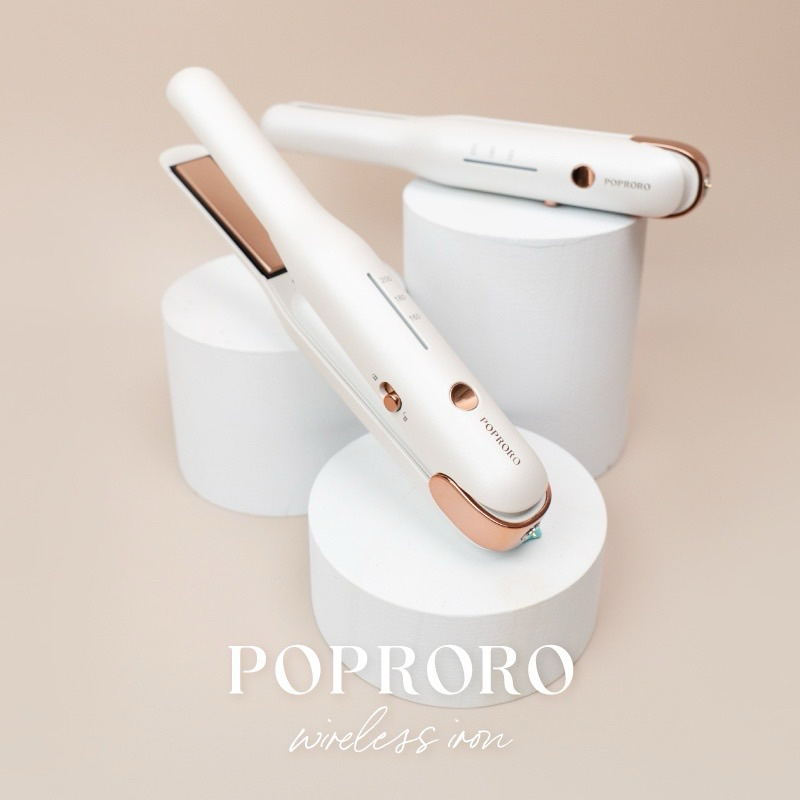 POPRORO 無線離子夾/贈POPRORO M3 時刻完美精華護髮油-靜謐