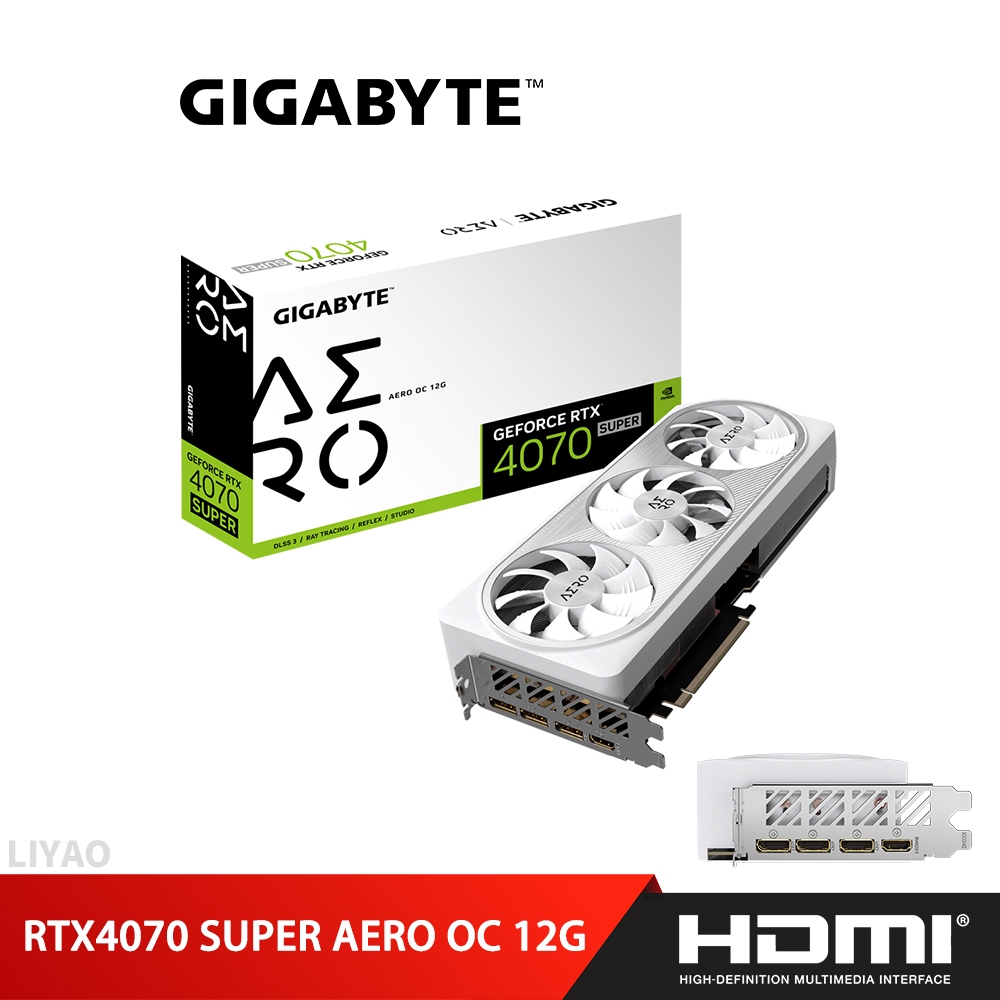 技嘉 RTX4070 SUPER AERO OC 12G 顯示卡