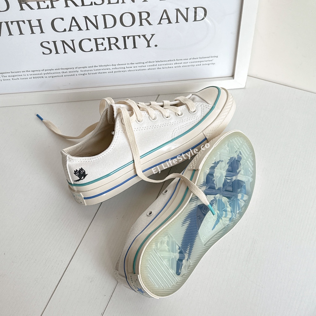 -EJ- CONVERSE 1970 CHUCK 70 OX VINTAGE 喜鵲 撞色 藍 米白 A08698C