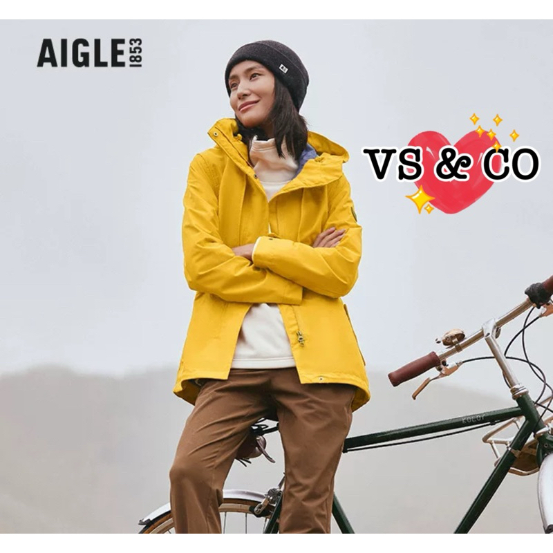 💖VS &amp; CO💖歐洲outlet代購 Aigle艾高MTD防風防水中長版風衣外套 夾克外套 風衣