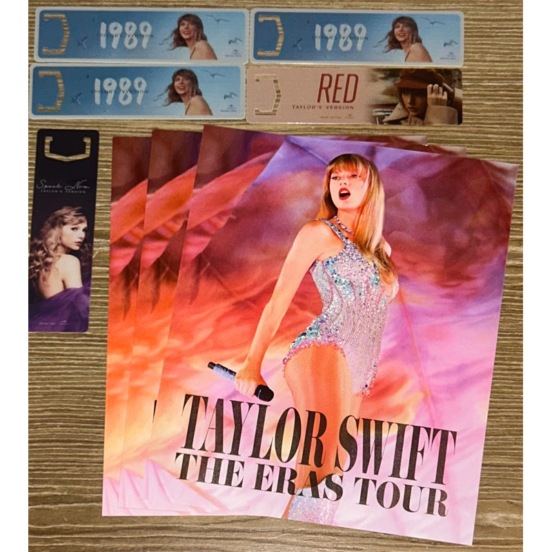 泰勒絲 Taylor Swift 台版預購限量書籤 THE ERAS TOUR海報 1989 Speak Now RED