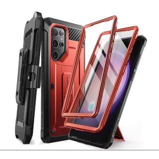 SUPCASE Galaxy S24 Ultra Plus 抗震防摔支架保護殼支架保護套綠色紅色