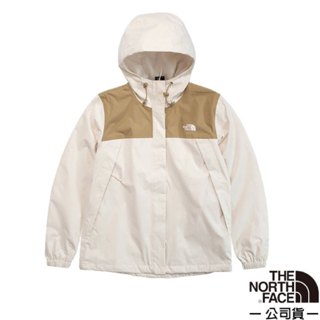 【The North Face】女 款3效能 防水透氣防風耐磨連帽外套/夾克 風雨衣/登山健行旅遊 米白 5K2X