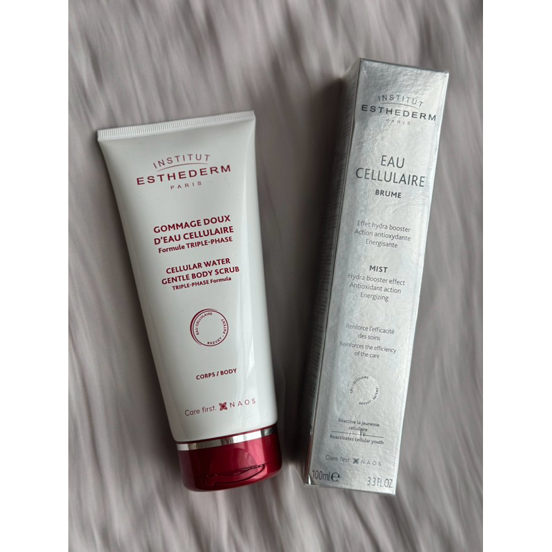 二月免運｜INSTITUT ESTHEDERM 雅詩婷 魔力美體角質霜200ml+水感青春噴霧100ml