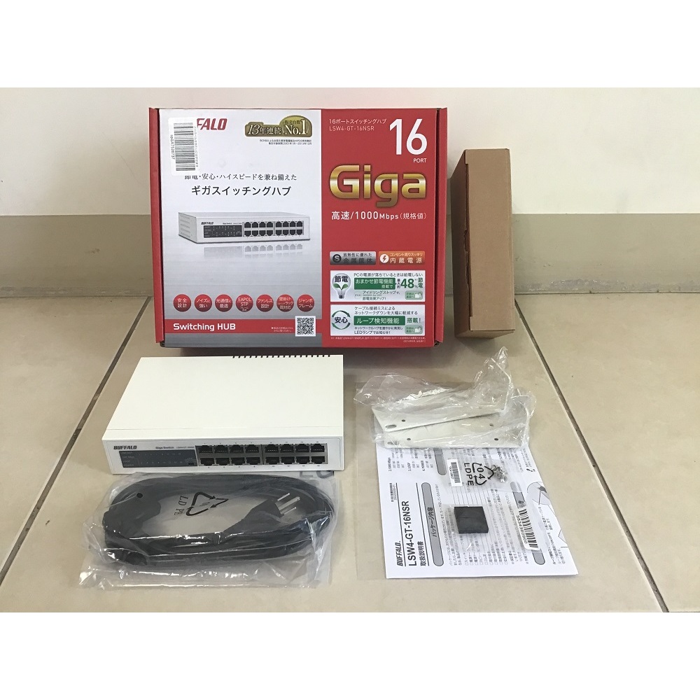 Buffalo LSW4-GT-16NSR 16埠 gigabit switch hub網路集線器..全新