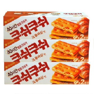 韓國Orion 好麗友 千層酥焦糖蘇打餅乾 牛角酥餅 可頌 焦糖口味65.6g 韓國零食