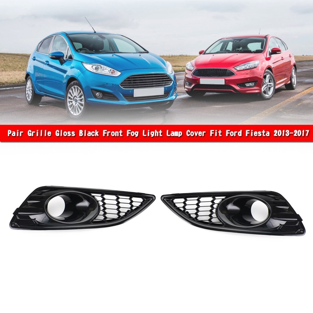 福特嘉年華 Ford Fiesta 2013-2017 專用霧燈框（亮黑）-極限超快感
