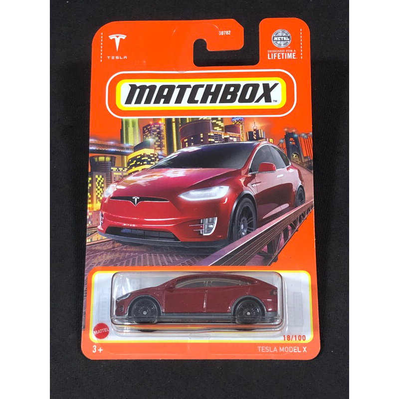 火柴盒 matchbox 2024 特斯拉 tesla model x 電動車 休旅車 吊卡 普卡