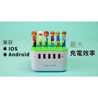 十銓樂高桌上型充電組，一次支援五台裝製/WD02 方塊充 (EOL)