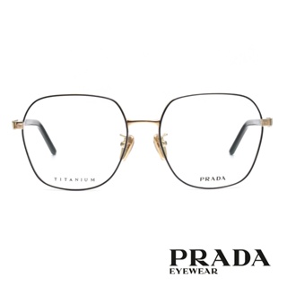 PRADA 光學眼鏡 VPR51ZVD AAV1O1-56mm 多邊形框 鈦 - 金橘眼鏡