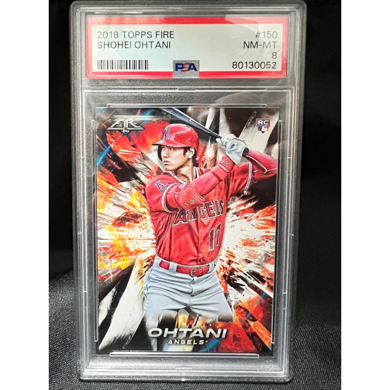 2018 Topps Fire Ohtani PSA8 RC 大谷翔平 新人年球員卡